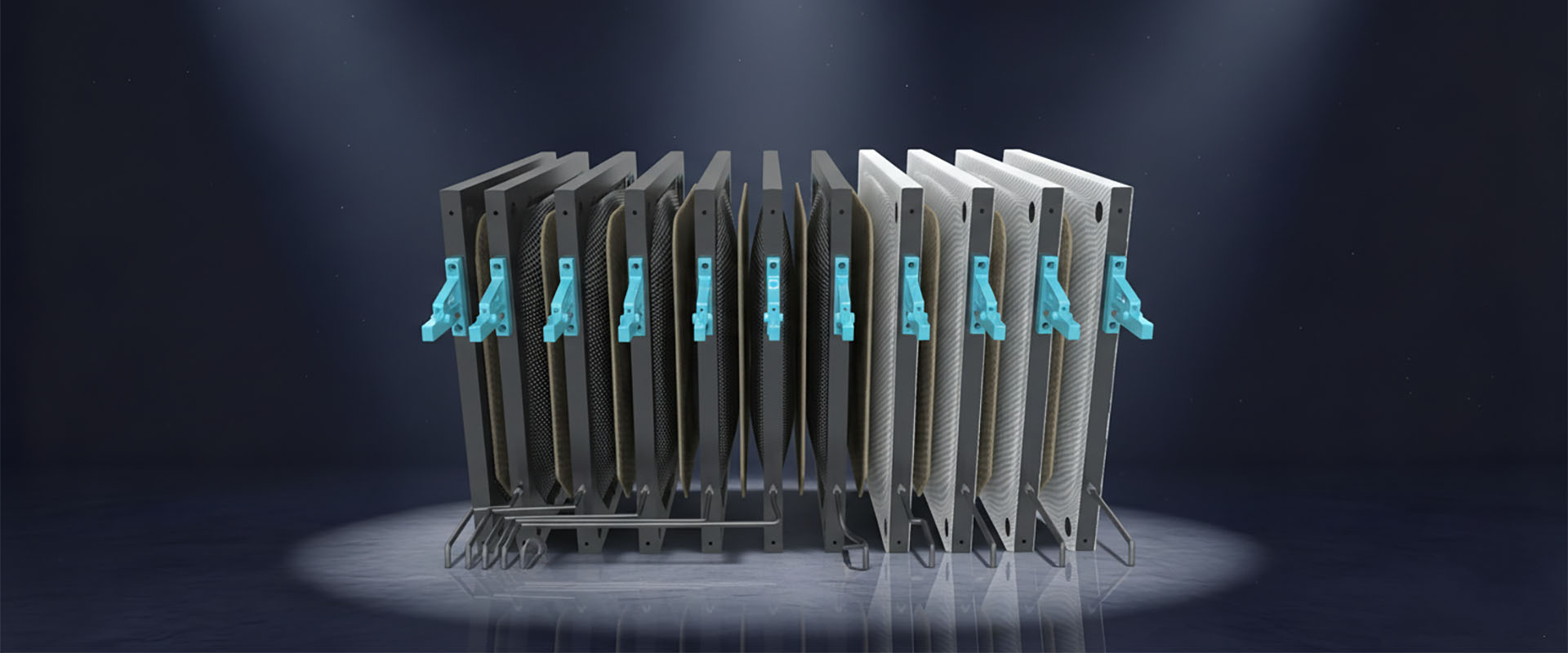 Ultra-high pressure double-diaphragm heating filter plate